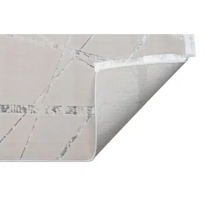 LISBON HALI 0040 Parlak Dokulu Modern Desen ve Renkli Metalik Işıltılı Makine Halısı