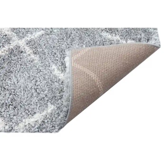 LOFT HALI 0011 Hav Toz Vermez Yumuşak Dokulu Etnik Desenli Uzun Tüylü Pofuduk Shaggy Halı