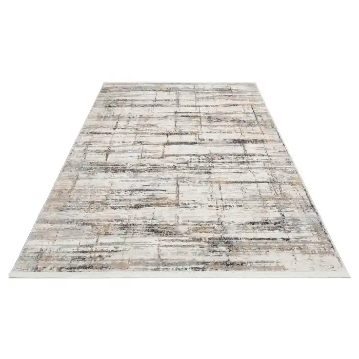 LAGOS HALI 0007 Hav Toz Vermez Eskitme Desenli Modern Makine Halısı