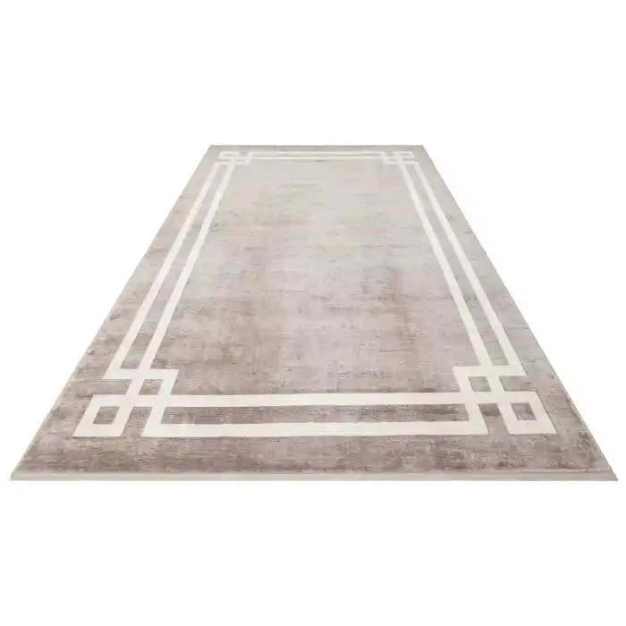 LUGANO HALI 0002 Art Deco Modern Bordürlü Yüksek Kalite Sık Dokuma Salon Halısı