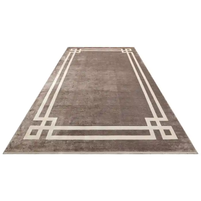 LUGANO HALI 0002 Art Deco Modern Bordürlü Yüksek Kalite Sık Dokuma Salon Halısı