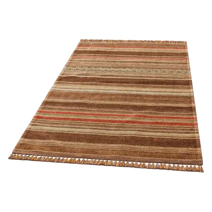 INKA KILIM 0017 Antibakteriyel Hav Toz Vermez Yıkanabilir Kaymaz Modern İnce Dokuma Kilim