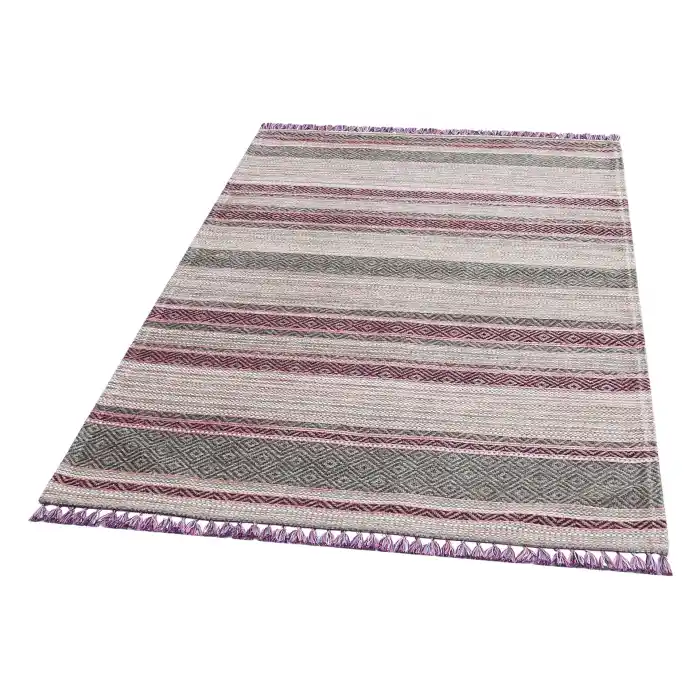 INKA KILIM 0012 Antibakteriyel Hav Toz Vermez Yıkanabilir Kaymaz Modern İnce Dokuma Kilim