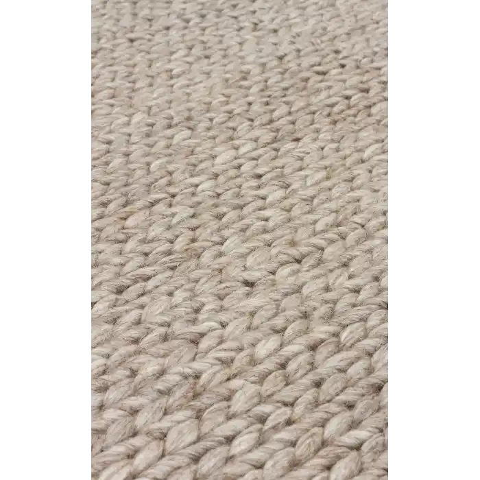 Jade Basketweave Brown Naturel Kazak Örgü Desenli El Dokuma Örgü Halı