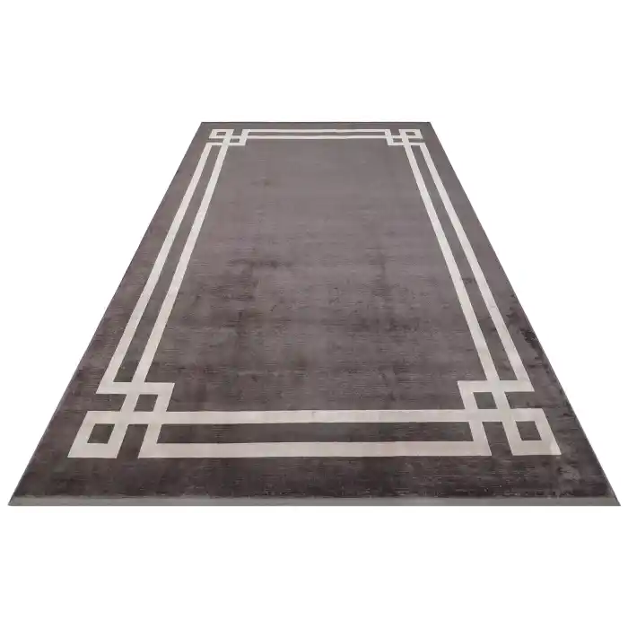 LUGANO HALI 0009 Art Deco Modern Bordürlü Yüksek Kalite Sık Dokuma Salon Halısı