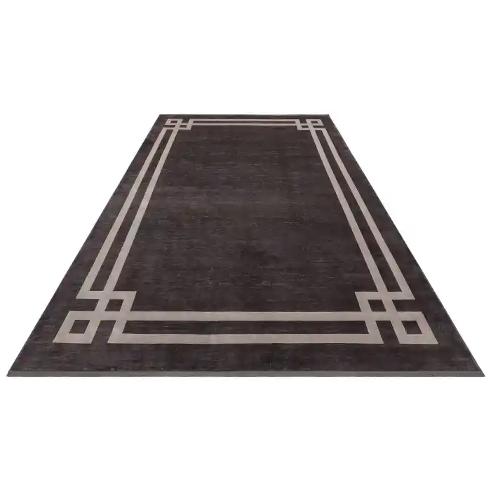 LUGANO HALI 0009 Art Deco Modern Bordürlü Yüksek Kalite Sık Dokuma Salon Halısı