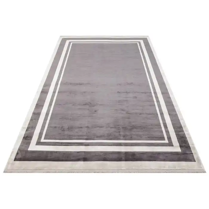 LUGANO HALI 0045 Art Deco Modern Bordürlü Yüksek Kalite Sık Dokuma Salon Halısı