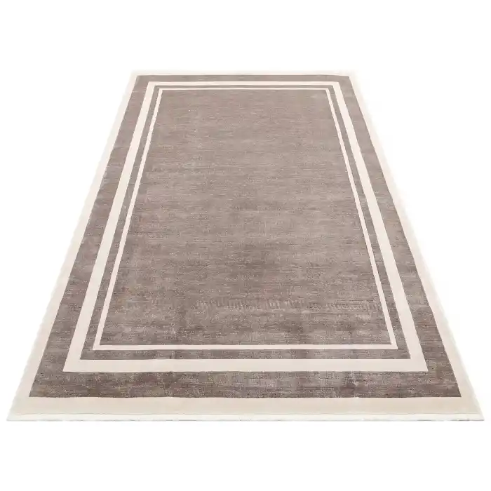 LUGANO HALI 0059 Art Deco Modern Bordürlü Yüksek Kalite Sık Dokuma Salon Halısı