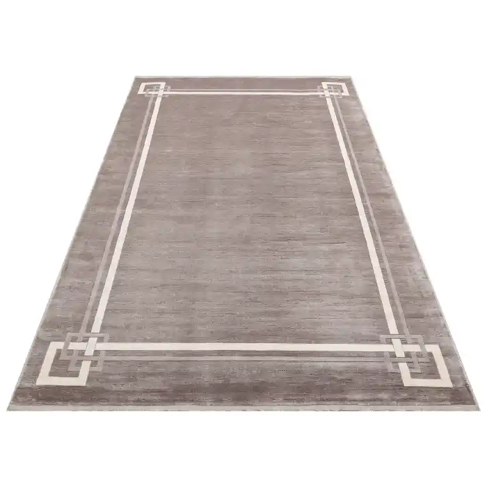 LUGANO HALI 0152 Art Deco Modern Bordürlü Yüksek Kalite Sık Dokuma Salon Halısı