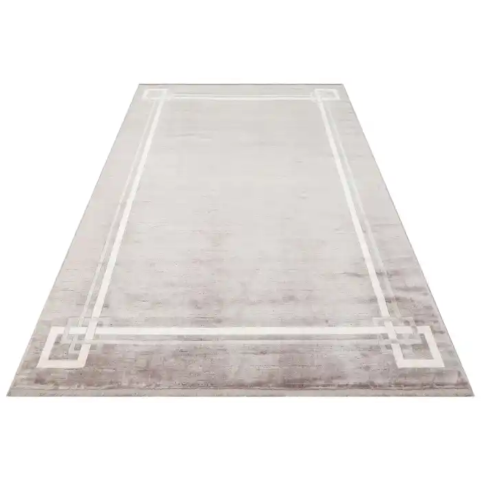 LUGANO HALI 0152 Art Deco Modern Bordürlü Yüksek Kalite Sık Dokuma Salon Halısı