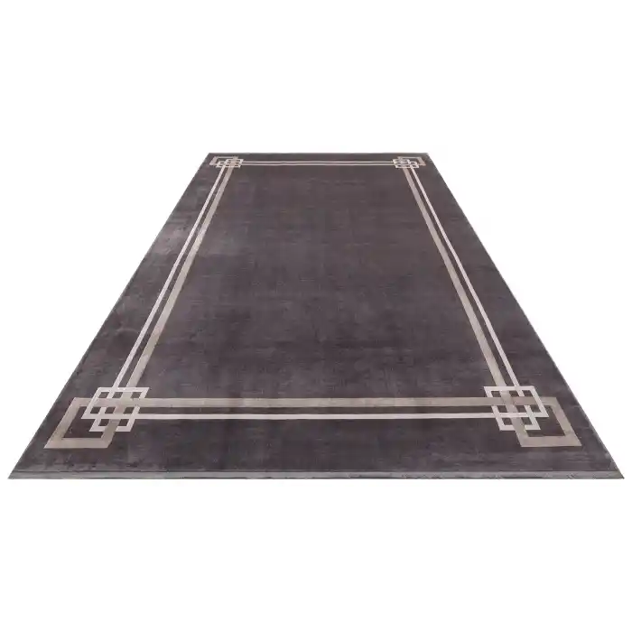 LUGANO HALI 0159 Art Deco Modern Bordürlü Yüksek Kalite Sık Dokuma Salon Halısı