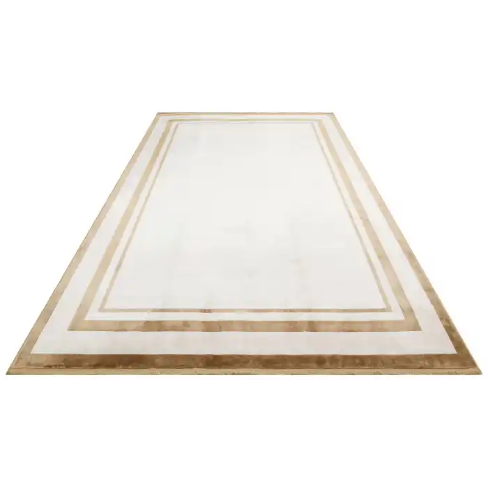 LUGANO HALI 0202 Art Deco Modern Bordürlü Yüksek Kalite Sık Dokuma Salon Halısı