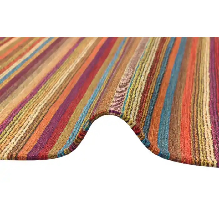 LUNA NEW HALI 0019 Otantik Geleneksel Desenli Yıkanabilir Renkli Baskı Kilim