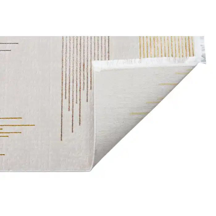 LISBON HALI 0005 Parlak Dokulu Modern Desen ve Renkli Metalik Işıltılı Makine Halısı