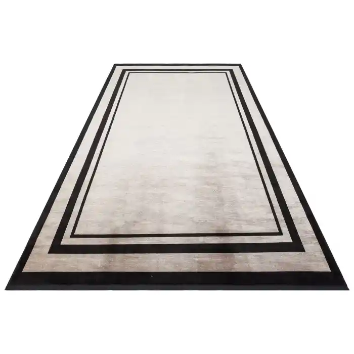 LUGANO HALI 0141 Art Deco Modern Bordürlü Yüksek Kalite Sık Dokuma Salon Halısı