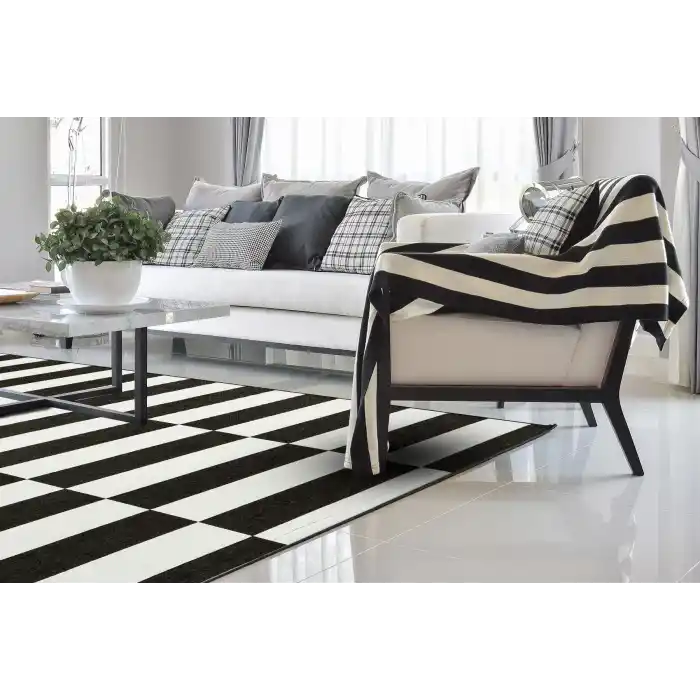 LUNA NEW HALI 0074 Otantik Geleneksel Desenli Yıkanabilir Renkli Baskı Kilim