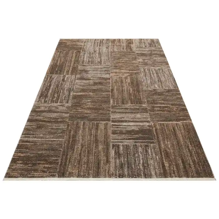 LOTTO HALI 0109 Hav Toz Vermez Modern Sade Desenli Makine Halısı