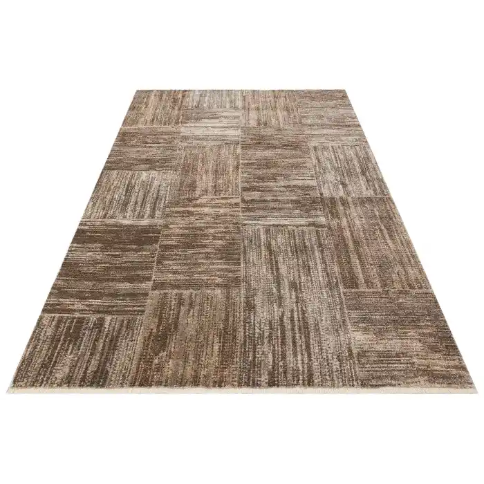 LOTTO HALI 0109 Hav Toz Vermez Modern Sade Desenli Makine Halısı