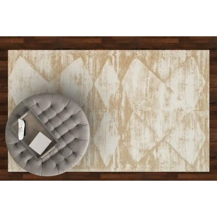 MONACO HALI 0003 Hav Toz Vermez Yıkanabilir Modern Desenli Kaymaz İnce Dokuma Halı