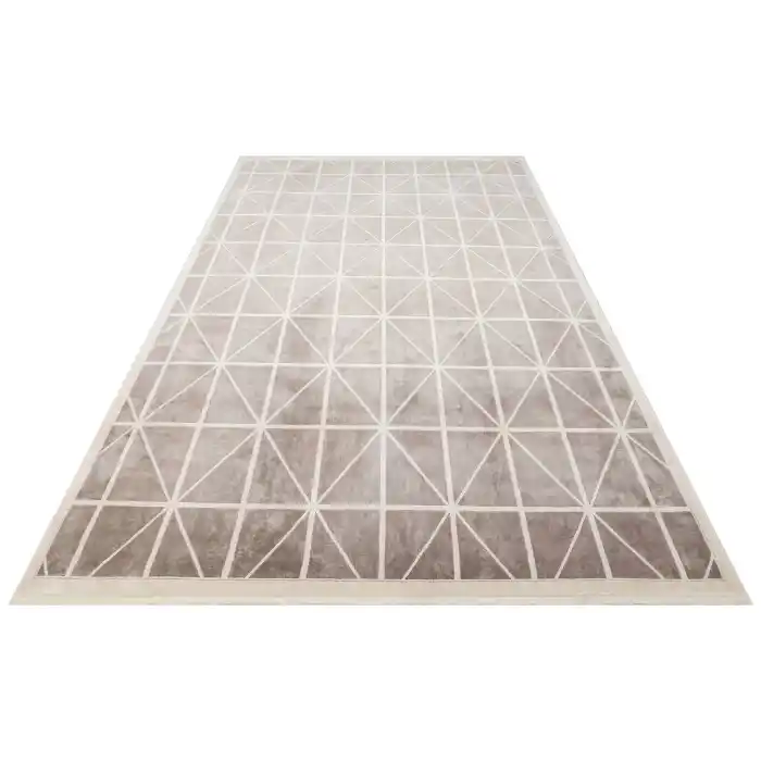 LUGANO HALI 0126 Art Deco Modern Bordürlü Yüksek Kalite Sık Dokuma Salon Halısı