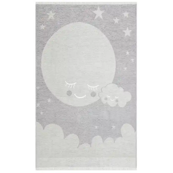 NOA BABY HALI 0003 Yıkanabilir Çift Taraflı Yumuşak Dokulu İnce Çocuk-Bebek Odası Halısı