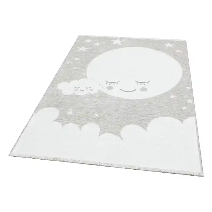NOA BABY HALI 0003 Yıkanabilir Çift Taraflı Yumuşak Dokulu İnce Çocuk-Bebek Odası Halısı