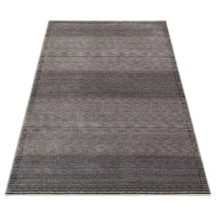 PERU HALI 0078 Kolay Kullanımlı Eskitme ve Modern Desenli Viskon Polyester Şık Makine Halısı