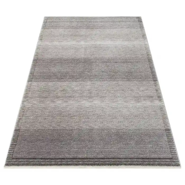 PERU HALI 0078 Kolay Kullanımlı Eskitme ve Modern Desenli Viskon Polyester Şık Makine Halısı