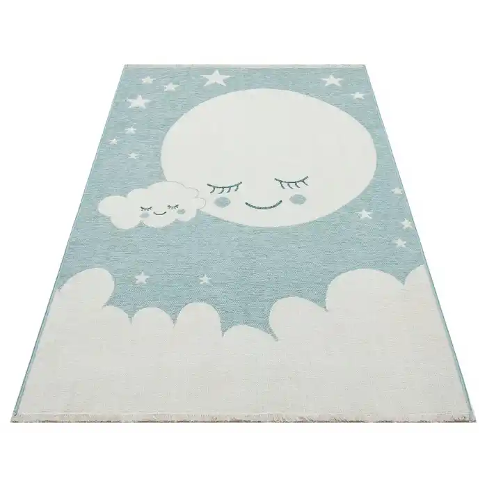 NOA BABY HALI 0022 Yıkanabilir Çift Taraflı Yumuşak Dokulu İnce Çocuk-Bebek Odası Halısı