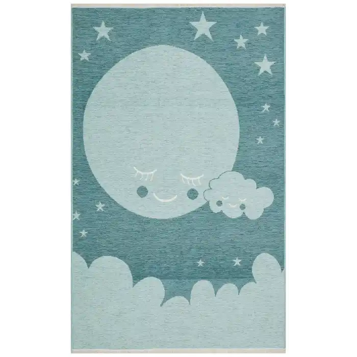 NOA BABY HALI 0022 Yıkanabilir Çift Taraflı Yumuşak Dokulu İnce Çocuk-Bebek Odası Halısı