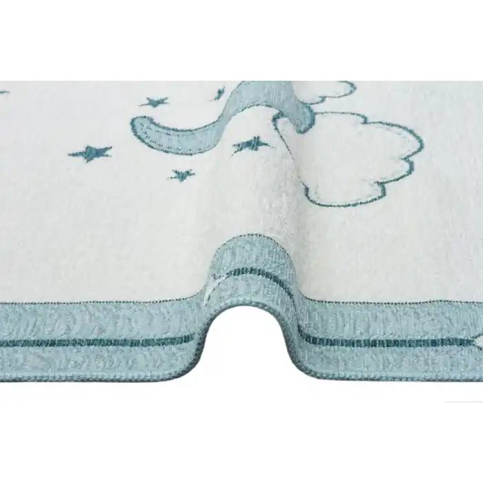 NOA BABY HALI 0021 Yıkanabilir Çift Taraflı Yumuşak Dokulu İnce Çocuk-Bebek Odası Halısı