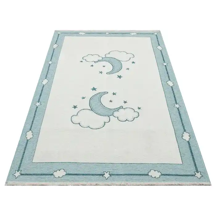 NOA BABY HALI 0021 Yıkanabilir Çift Taraflı Yumuşak Dokulu İnce Çocuk-Bebek Odası Halısı
