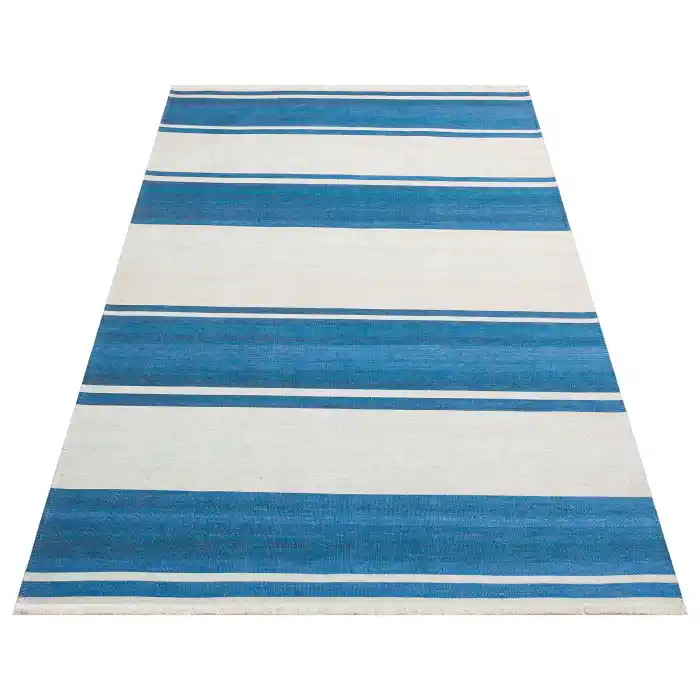 Ruby RB 12 Blue Yıkanabilir Kolay Kullanımlı Modern ve Geleneksel Desenlere Sahip Renkli Kilim