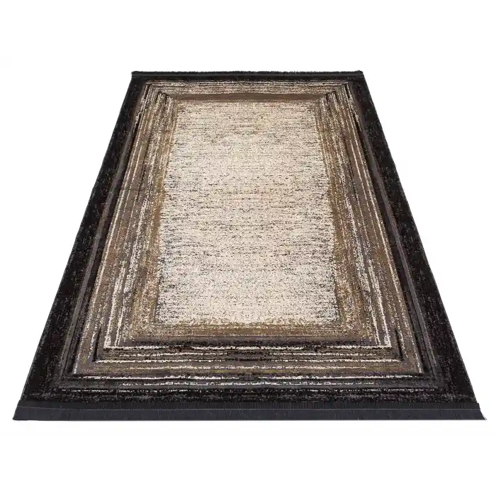 SATEEN HALI 0378 Hav Toz Vermez Yıkanabilir Kaymaz İnce Dokuma Modern Halı