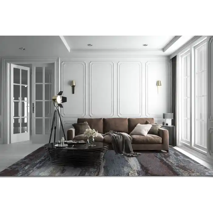 SMART HALI 0373 Kolay Kullanımlı Çok Renkli Modern İnce Dokuma Halı