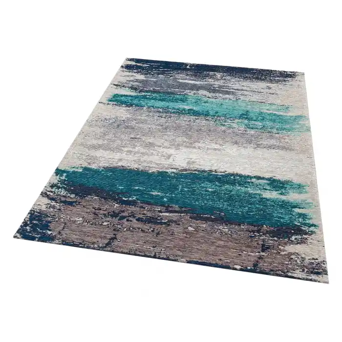 SMART HALI 0457 Kolay Kullanımlı Çok Renkli Modern İnce Dokuma Halı