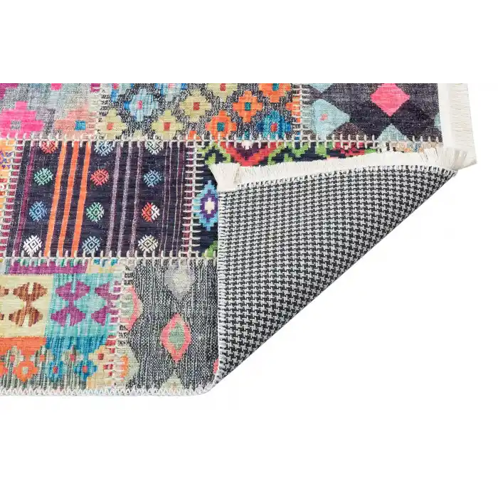 REFLEX HALI 0211 Baskı Desenli Hav Toz Vermez Yıkanabilir İnce Halı