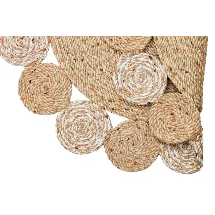 Patna PTN 03 Natural White Jüt Hasır Görünümlü Hav Toz Vermez Dekoratif Örgü Halı