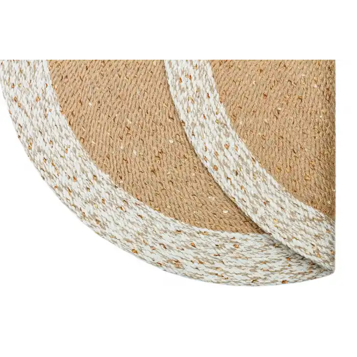 Patna PTN 02 Natural White Jüt Hasır Görünümlü Hav Toz Vermez Dekoratif Örgü Halı