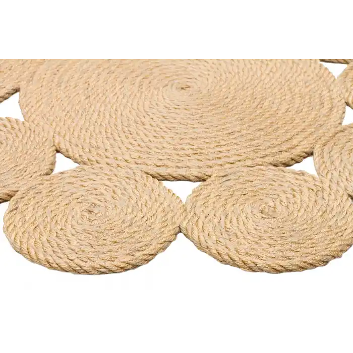 Patna PTN 05 Natural Jüt Hasır Görünümlü Hav Toz Vermez Dekoratif Örgü Halı