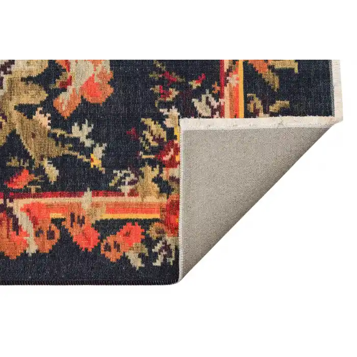 Ruby RB 04 Antrasit Yıkanabilir Kolay Kullanımlı Modern ve Geleneksel Desenlere Sahip Renkli Kilim