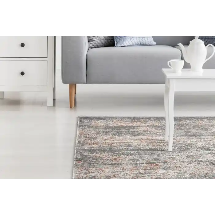 SATEEN HALI 0077 Hav Toz Vermez Yıkanabilir Kaymaz İnce Dokuma Modern Halı