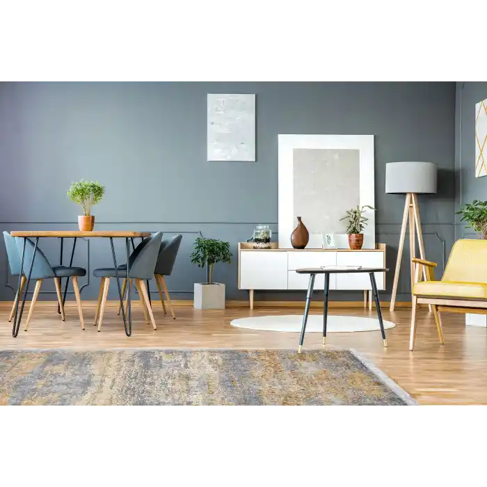 SATEEN HALI 0216 Hav Toz Vermez Yıkanabilir Kaymaz İnce Dokuma Modern Halı