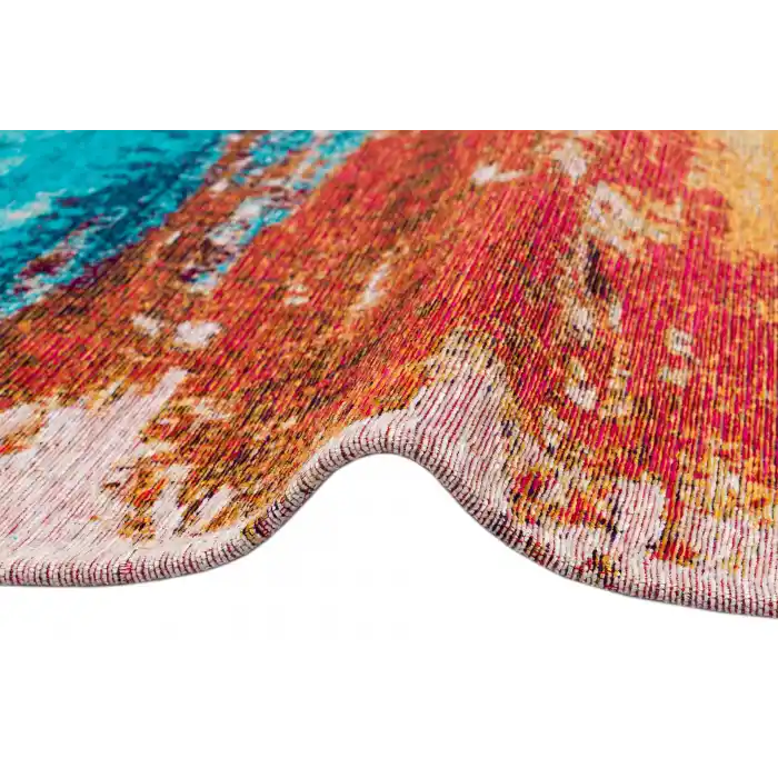 SMART HALI 0471 Kolay Kullanımlı Çok Renkli Modern İnce Dokuma Halı