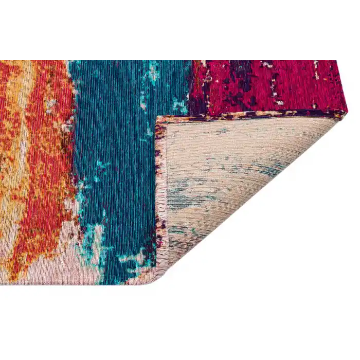 SMART HALI 0471 Kolay Kullanımlı Çok Renkli Modern İnce Dokuma Halı