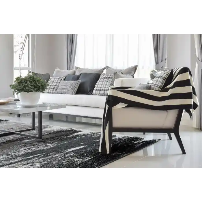 SMART HALI 0677 Kolay Kullanımlı Çok Renkli Modern İnce Dokuma Halı