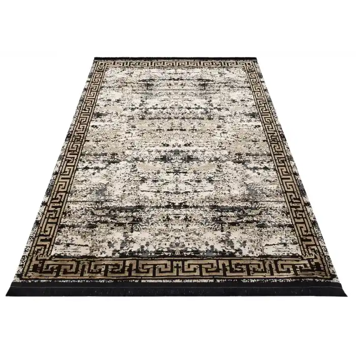 SATEEN HALI 0370 Hav Toz Vermez Yıkanabilir Kaymaz İnce Dokuma Modern Halı