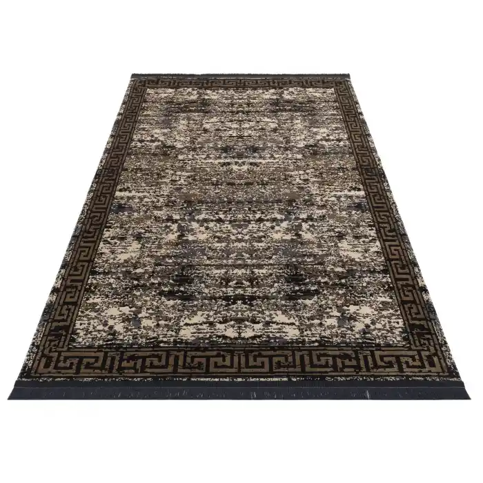 SATEEN HALI 0370 Hav Toz Vermez Yıkanabilir Kaymaz İnce Dokuma Modern Halı