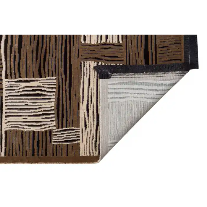 SATEEN HALI 0386 Hav Toz Vermez Yıkanabilir Kaymaz İnce Dokuma Modern Halı