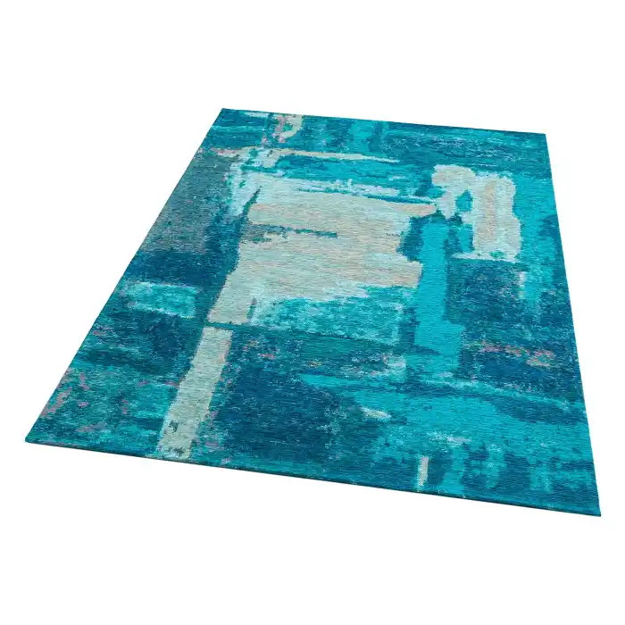 SMART HALI 0007 Kolay Kullanımlı Çok Renkli Modern İnce Dokuma Halı